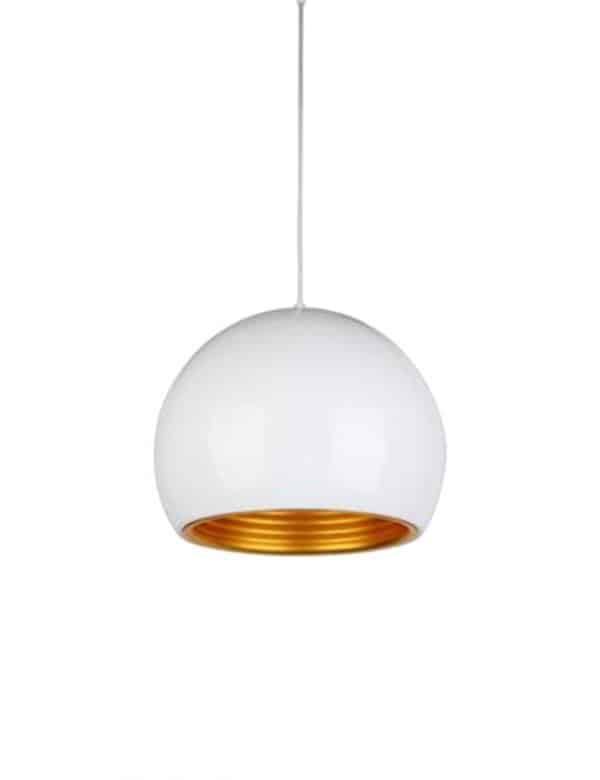 Industrial Pendant Light White Shaded Round Ecoshift Shopify