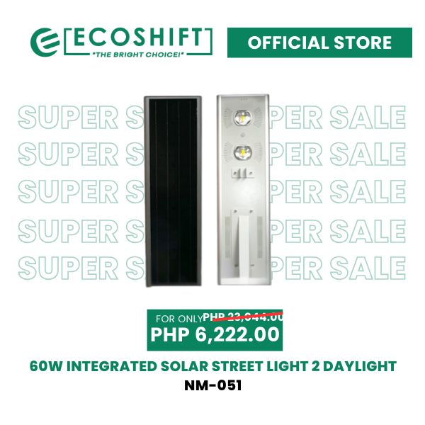 Super Sale 60W Integrated Solar Streetlight 2 COB Daylight
