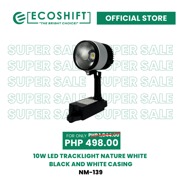 Super Sale 10W Led Tracklight Nature White Black and White Casing