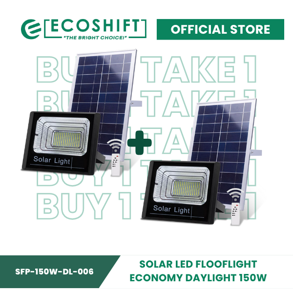 Buy 1 Take 1 Economy Solar Floodlight - ABS 150W Daylight