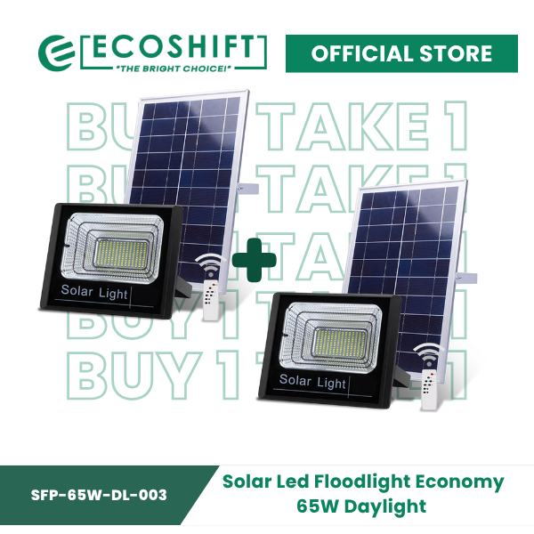 Buy 1 Take 1 Solar Led Floodlight Economy 65W Daylight