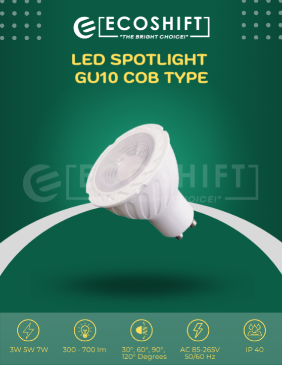 LED Spotlight 3W COB White Case