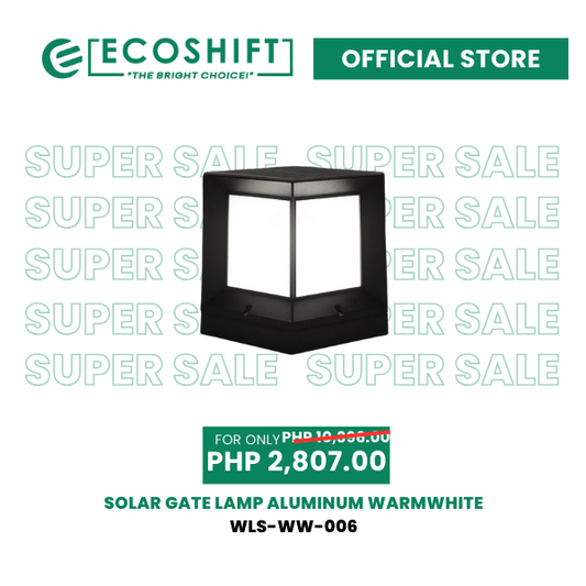 Super Sale Solar Gate Lamp Aluminum Warm White