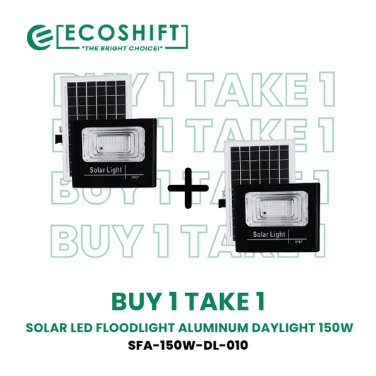 Buy1 Take1 Led Solar Floodlight Aluminum Type Daylight 150w