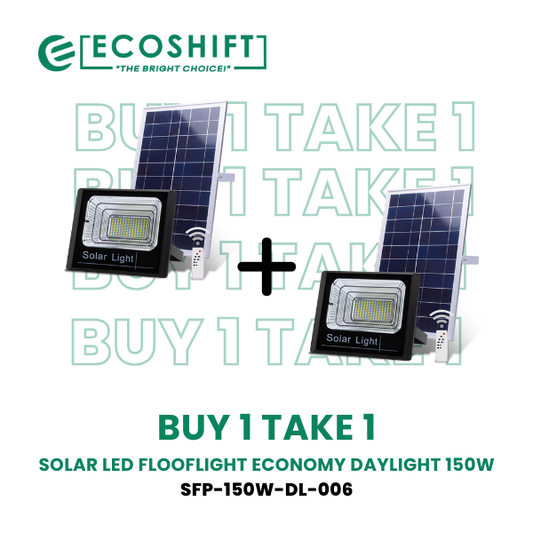 Buy1 Take1 Led Solar Floodlight Plastic Type Daylight 150w