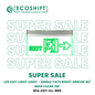 Super Sale LED Exit Light Clear Acrylic Man with Arrow Single Face