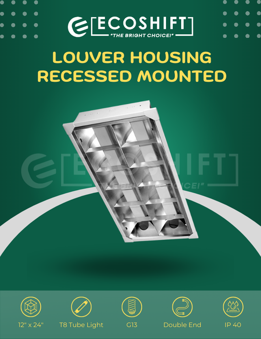 2×20 Louver Housing Recessed 12″x24″