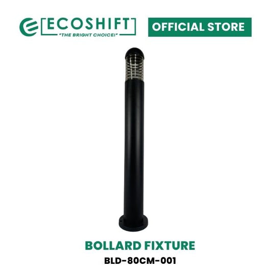 LED Bollard Light Bulb Type Round Black