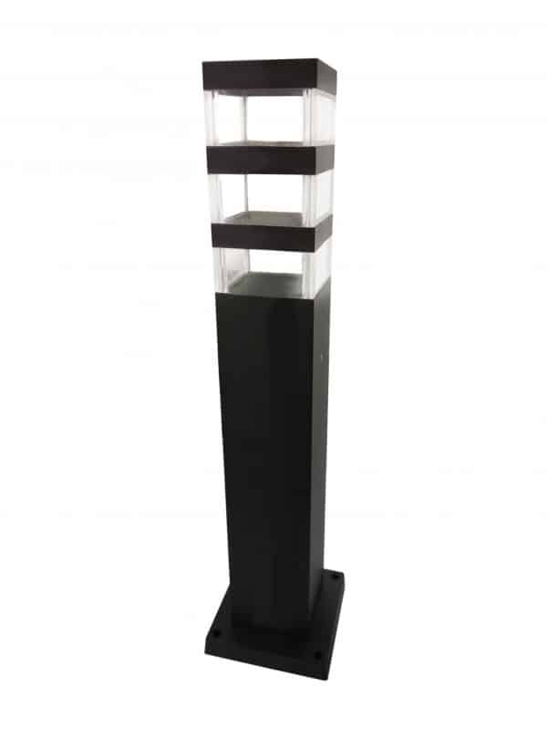 Bollard Fixture Square Black 60cm Ecoshift Shopify