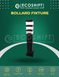 Bollard Fixture Square Black 60cm