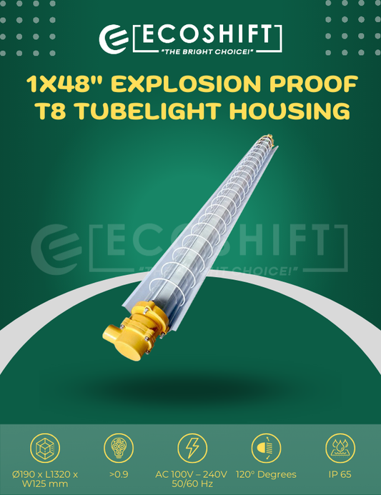 Explosion Proof Industrial LED T8 Tubelight Housing 1X48″