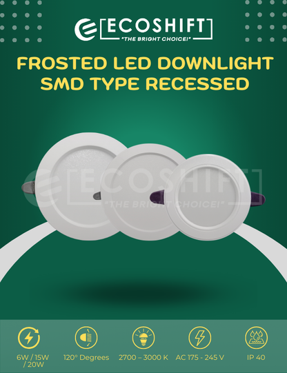 Frosted LED Downlight 6W 15W 20W SMD Type