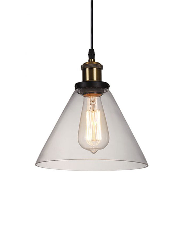 Glass Pendant Light Retro Vintage Cone Ecoshift Shopify