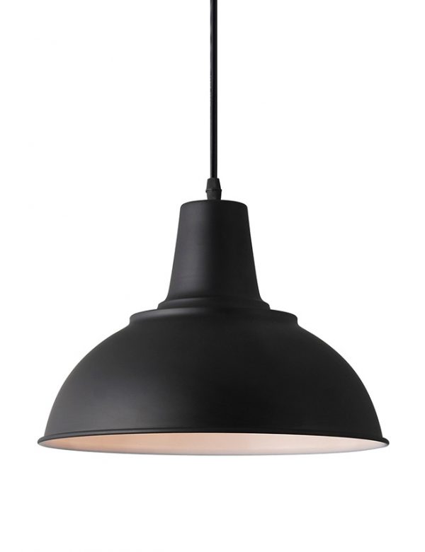 Industrial Pendant Light Black Shaded Dome Ecoshift Shopify