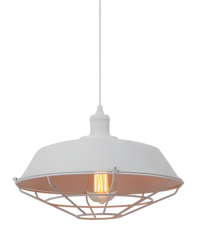 White cage online pendant light