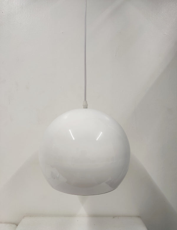 Industrial Pendant Light White Shaded Round Ecoshift Shopify