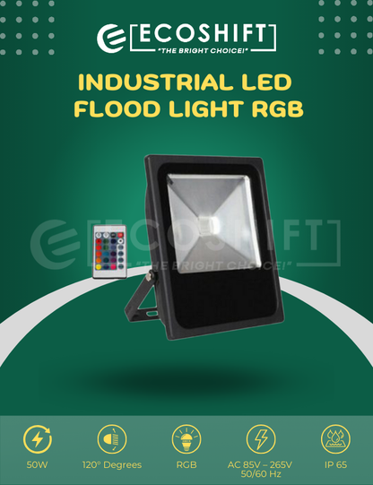 Industrial LED Flood Light RGB 50 Watts