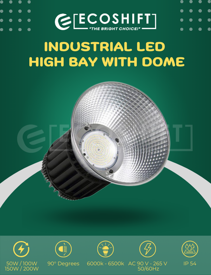 Industrial LED High Bay 50W 100W 150W 200W Economy Type with Dome