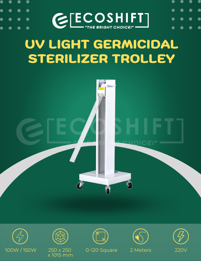 Industrial UV Light Germicidal Sterilizer Trolley 150 Watts