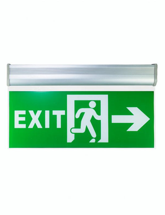 LED Exit Light Acrylic Left or Right Arrow with Man Double Face Ecoshift Shopify