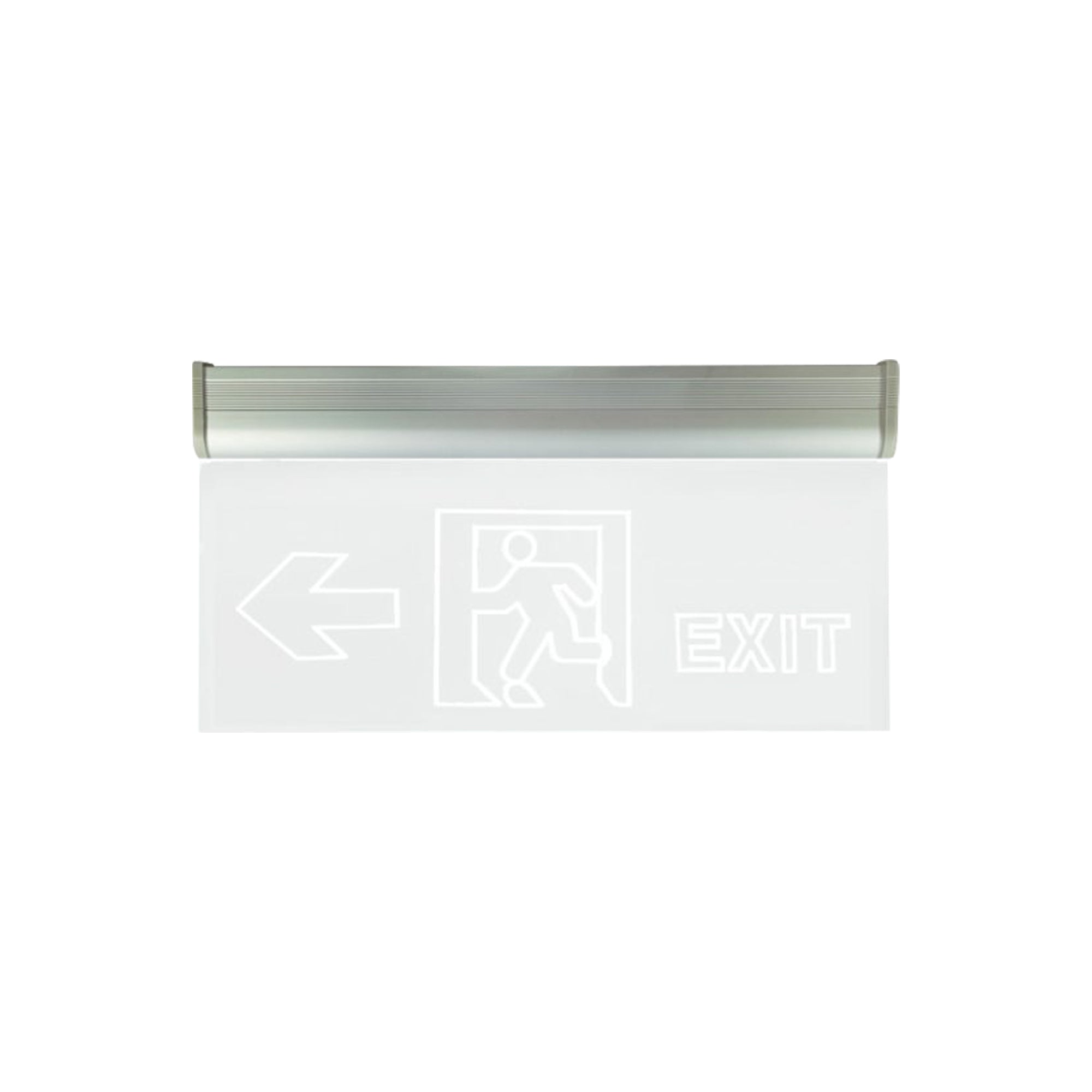 LED Exit Light Clear Acrylic Man with Arrow Single Face – Ecoshift Shopify