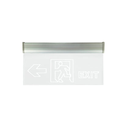 LED Exit Light Clear Acrylic Man with Arrow Single Face Ecoshift Shopify