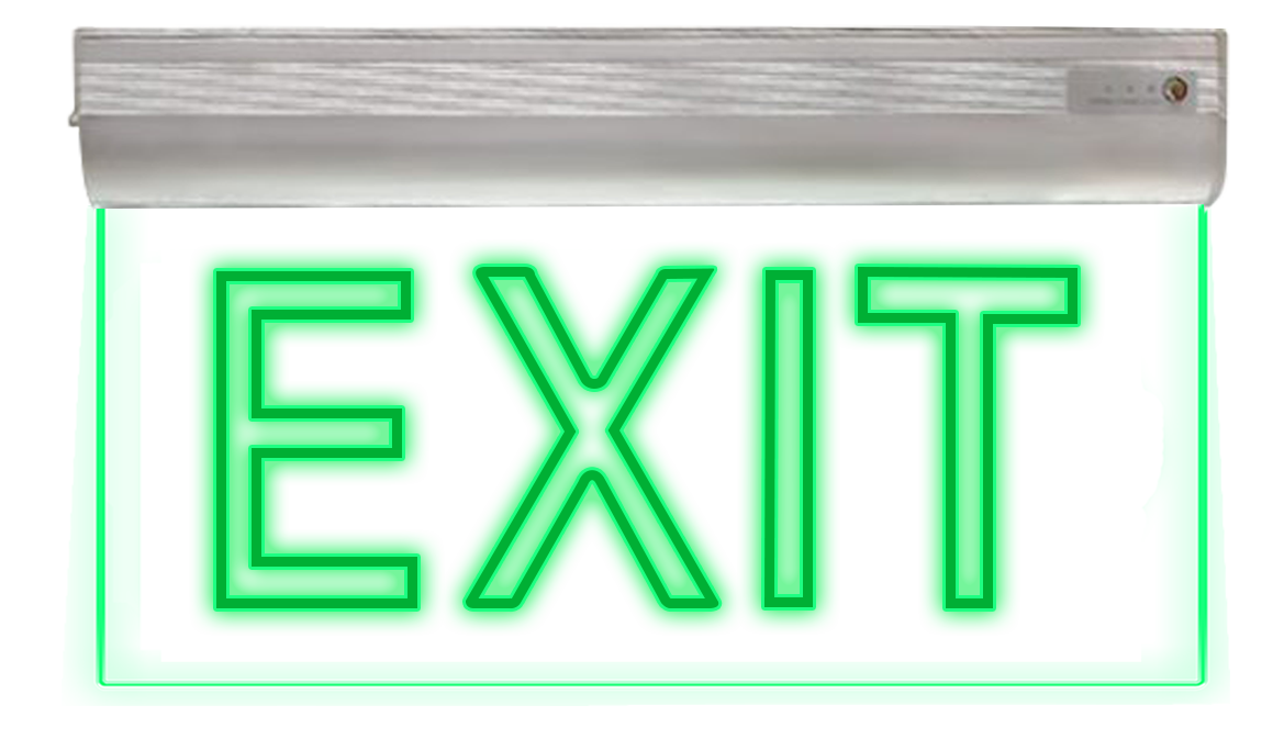 Exit Panel Led LED Exit Light Clear Single Face Acrylic Type – Ecoshift Shopify