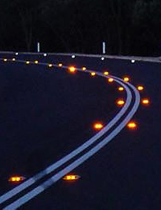 LED Solar Road Studs Round Blinking and Steady Roads Highways Aluminum Alloy Ecoshift Shopify