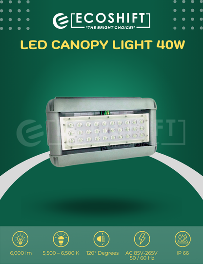 LED Canopy Light 40 Watts Daylight