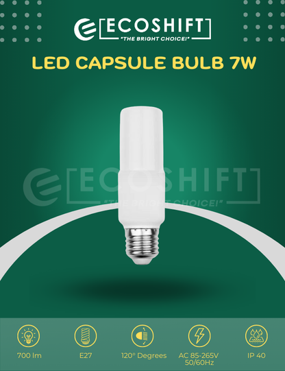 LED Capsule Bulb 7W E27 Holder