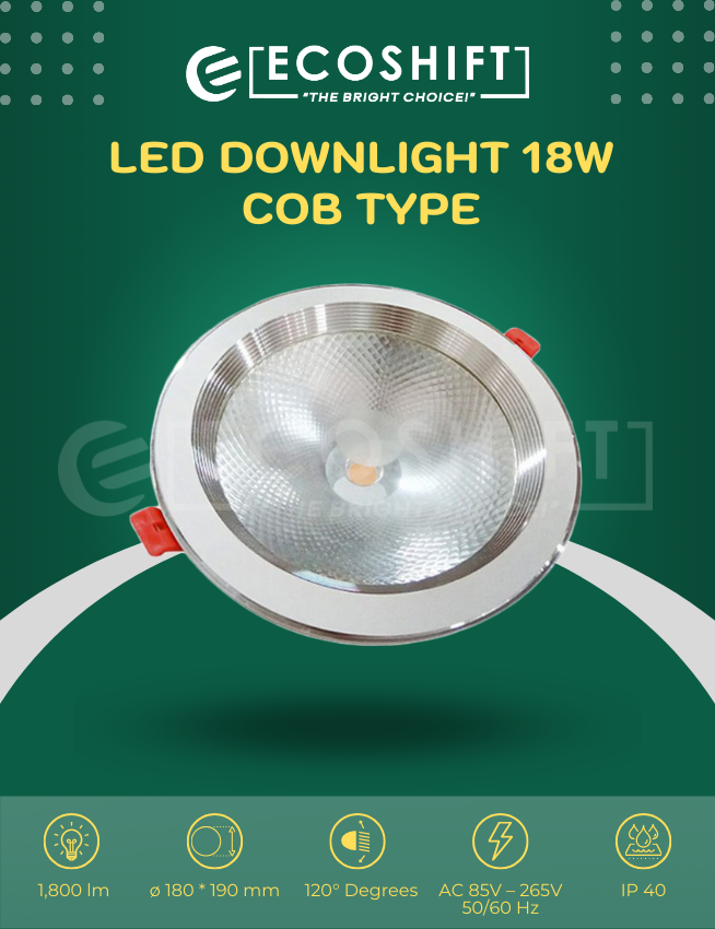 LED Downlight 18 Watts COB Type