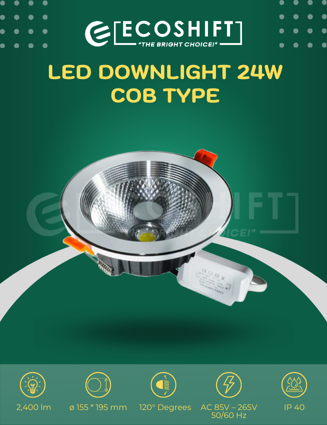 LED Downlight 24 Watts COB Type