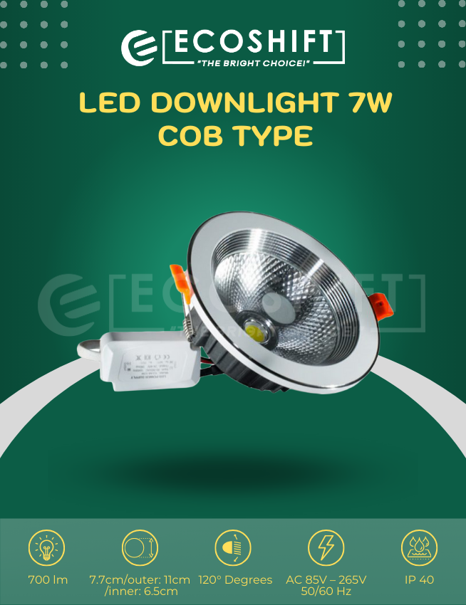 LED Downlight 7 Watts COB Type