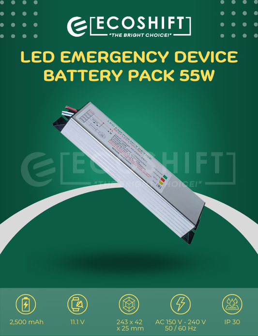 LED Emergency Device Battery Pack 55 Watts Premium