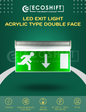 LED Exit Light Acrylic Down Arrow Double Face