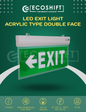 LED Exit Light Double Face Left Arrow