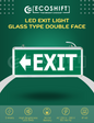 LED Exit Light Glass Left Arrow Double Face