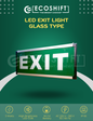 LED Exit Light Word Black Single Face