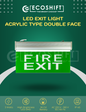 LED Fire Exit Light Acrylic Double Face