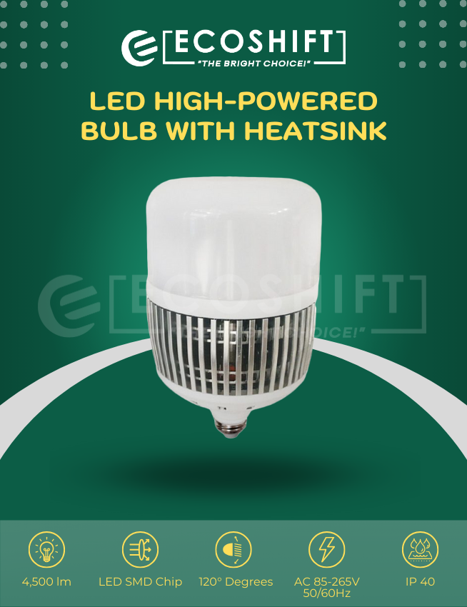 LED High-Powered Bulb 50W E27 Bulb Holder with Heatsink