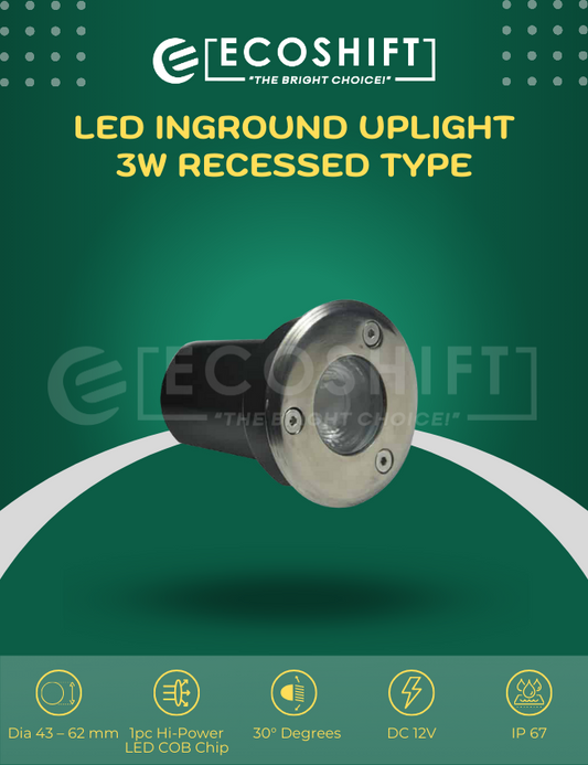 LED Inground Uplight 3 Watt Warm White