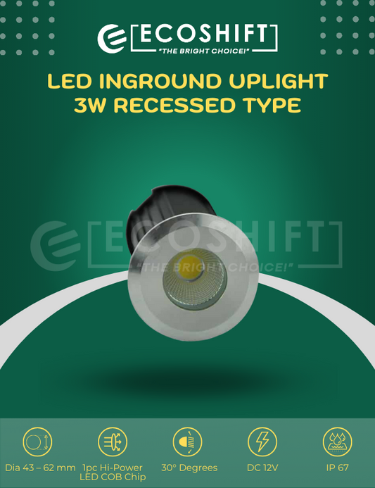 LED Inground Uplight 3 Watts Warm White