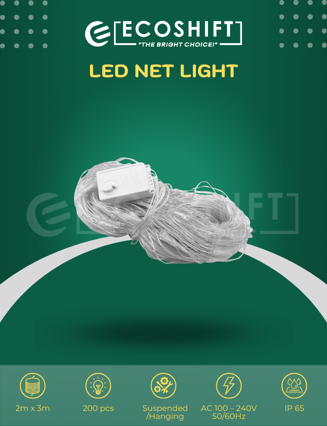 LED Net Light (200pcs LED) 2mx3m Daylight / Warm White / Blue