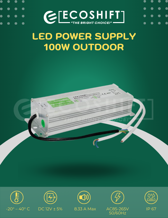 LED Power Supply 100 Watts Outdoor