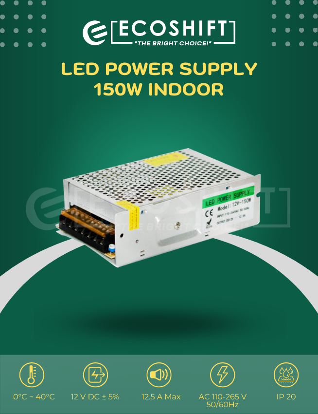 LED Power Supply 150 Watts Indoor