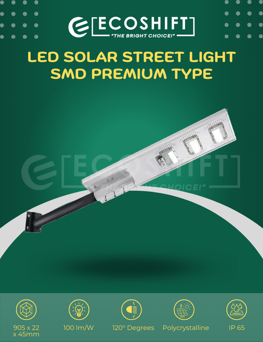 LED Solar Street Light 100W SMD Premium Industrial Type II