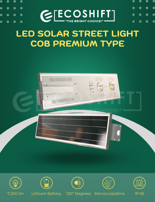 LED Solar Street Light Premium 60 Watts COB Daylight