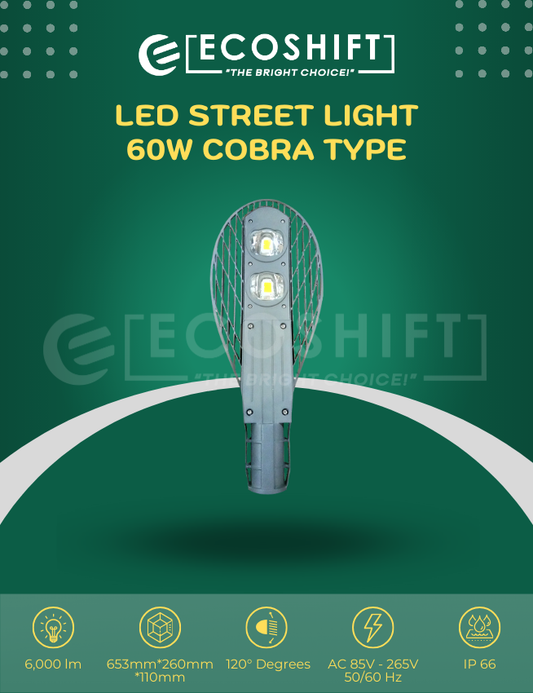 LED Street Light 2 Eye 60W Cobra Type