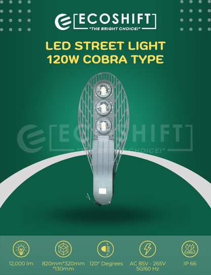 LED Street Light 3 Eye 120W Cobra Type