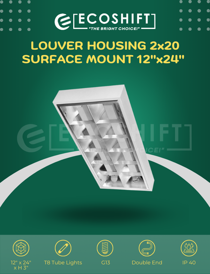 Louver Housing 2×20 Surface Mount 12″ x 24″